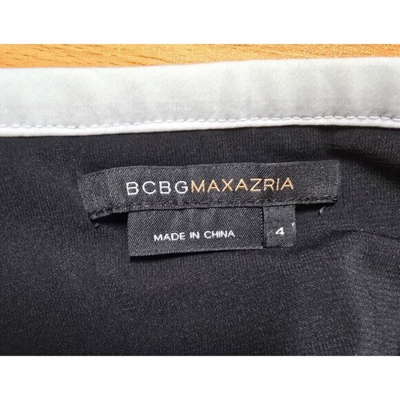 BCBG MaxAzria Dress 4 Black Sundress Geometric Boho Pockets Adjustable Strap - Picture 3 of 15